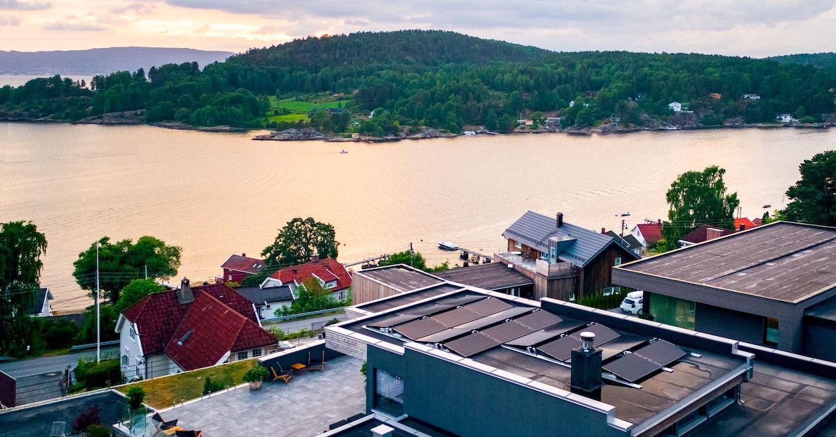 solpaneler på taket