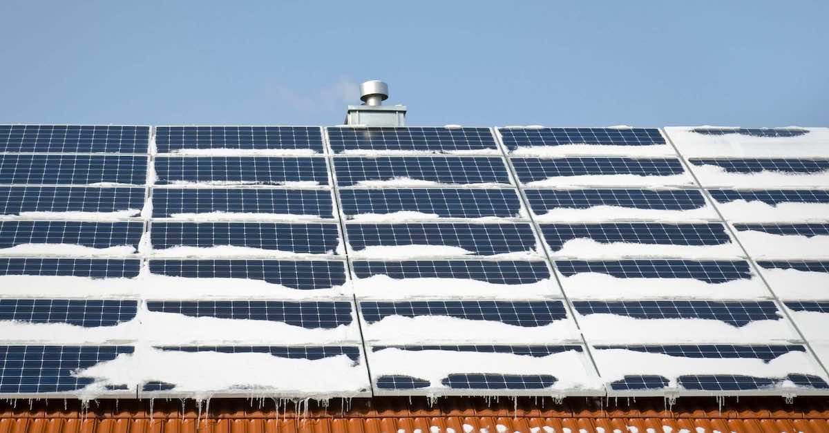 solceller producerar mindre el under vintern