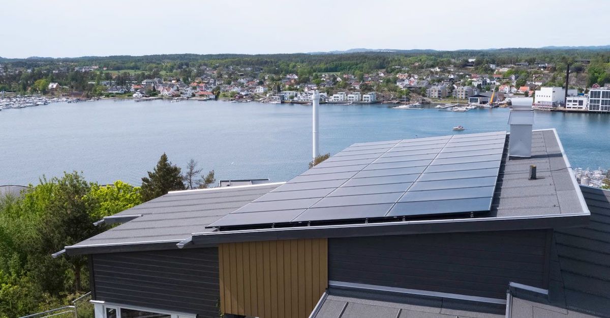 solpanel på tak