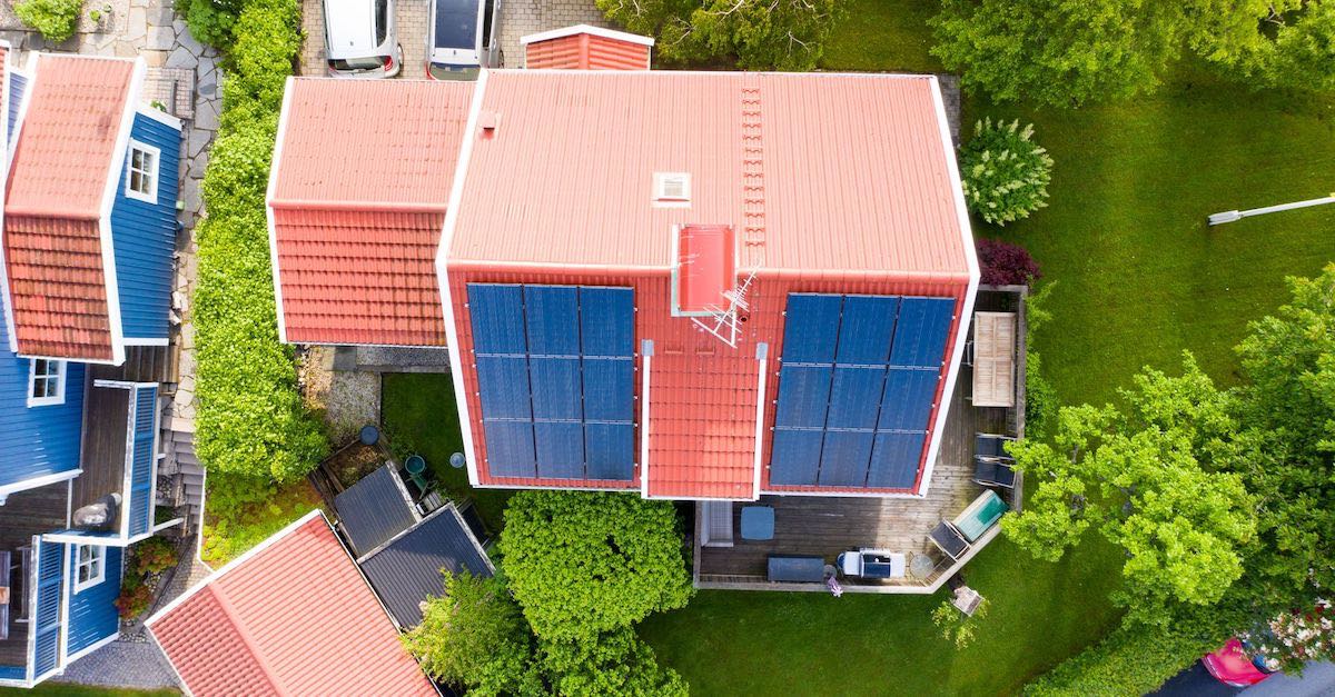 En solcellsanläggning installerad av Otovo